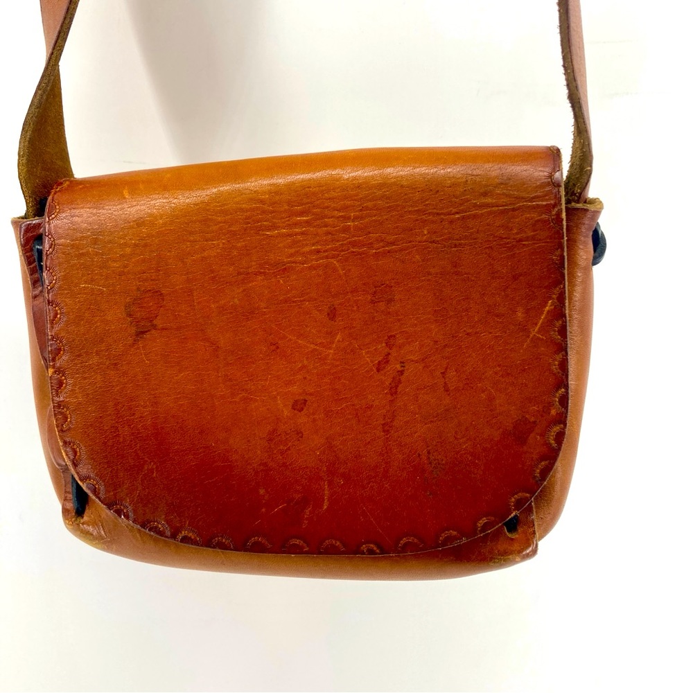 Boho Handmade Tooled Leather Mini Bag